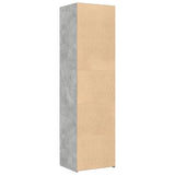 Credenza Grigio Cemento 50x42,5x185 cm in Legno Ingegnerizzato