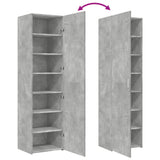 Credenza Grigio Cemento 50x42,5x185 cm in Legno Ingegnerizzato