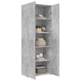 Credenza Grigio Cemento 70x42,5x185 cm in Legno Ingegnerizzato