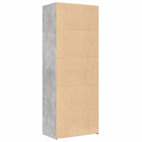 Credenza Grigio Cemento 70x42,5x185 cm in Legno Ingegnerizzato