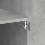 Credenza Grigio Cemento 70x42,5x185 cm in Legno Ingegnerizzato