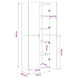Credenza Grigio Cemento 70x42,5x185 cm in Legno Ingegnerizzato