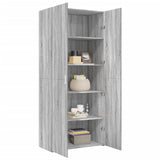 Credenza Grigio Sonoma 80x42,5x185 cm in Legno Ingegnerizzato