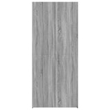 Credenza Grigio Sonoma 80x42,5x185 cm in Legno Ingegnerizzato