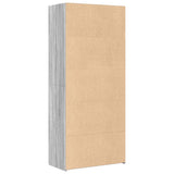 Credenza Grigio Sonoma 80x42,5x185 cm in Legno Ingegnerizzato