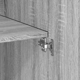 Credenza Grigio Sonoma 80x42,5x185 cm in Legno Ingegnerizzato