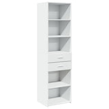 Credenza Bianca 50x42,5x185 cm in Legno truciolato
