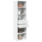 Credenza Bianca 50x42,5x185 cm in Legno truciolato
