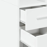 Credenza Bianca 50x42,5x185 cm in Legno truciolato