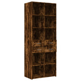 Credenza Rovere Fumo 70x42,5x185 cm in Legno truciolato