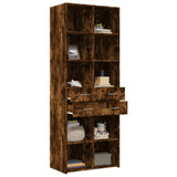 Credenza Rovere Fumo 70x42,5x185 cm in Legno truciolato