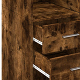 Credenza Rovere Fumo 70x42,5x185 cm in Legno truciolato