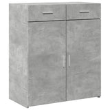 Credenza Grigio Cemento 80x42,5x93 cm in Legno truciolato
