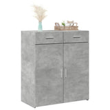 Credenza Grigio Cemento 80x42,5x93 cm in Legno truciolato