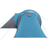 Tenda da Campeggio a Cupola per 4 Persone Blu Impermeabile