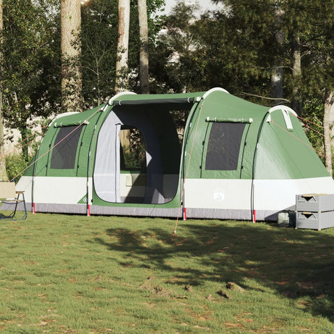 Tenda da Campeggio a Tunnel per 4 Persone Verde Impermeabile