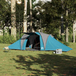 Tenda da Campeggio a Cupola per 4 Persone Blu Impermeabile