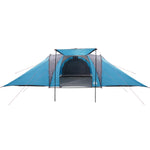 Tenda da Campeggio a Cupola per 4 Persone Blu Impermeabile