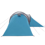 Tenda da Campeggio a Cupola per 4 Persone Blu Impermeabile