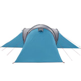 Tenda da Campeggio a Cupola per 4 Persone Blu Impermeabile