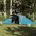 Tenda da Campeggio a Cupola per 4 Persone Blu Impermeabile