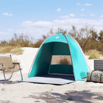 Tenda da Spiaggia 3 Persone Verde Mare Impermeabile