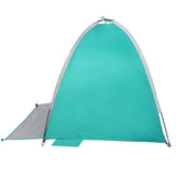 Tenda da Spiaggia 3 Persone Verde Mare Impermeabile