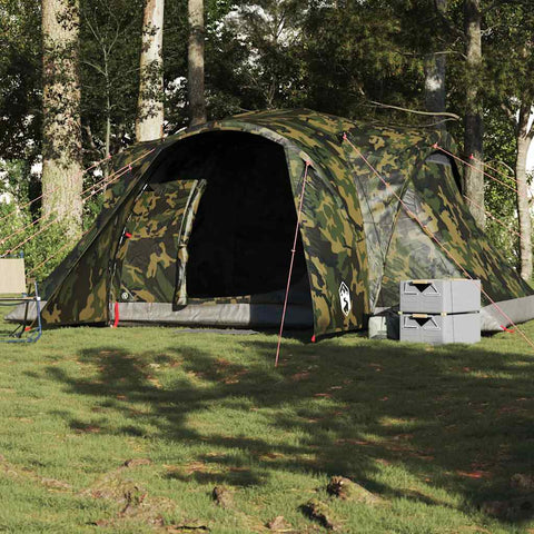 Tenda da Campeggio a Cupola per 6 Persone Mimetica Impermeabile