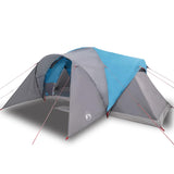 Tenda da Campeggio a Cupola per 4 Persone Blu Impermeabile