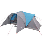 Tenda da Campeggio a Cupola per 4 Persone Blu Impermeabile