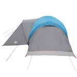 Tenda da Campeggio a Cupola per 4 Persone Blu Impermeabile