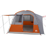 Tenda da Campeggio 4 Persone Grigio e Arancione Impermeabile