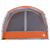 Tenda da Campeggio 4 Persone Grigio e Arancione Impermeabile