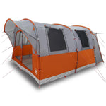 Tenda da Campeggio 4 Persone Grigio e Arancione Impermeabile