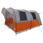 Tenda da Campeggio 4 Persone Grigio e Arancione Impermeabile