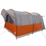 Tenda da Campeggio 4 Persone Grigio e Arancione Impermeabile