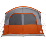 Tenda da Campeggio 4 Persone Grigio e Arancione Impermeabile