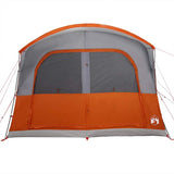 Tenda da Campeggio 4 Persone Grigio e Arancione Impermeabile