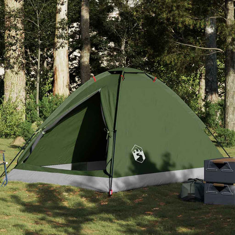 Tenda da Campeggio a Cupola 4 Persone Verde Oliva Impermeabile