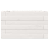Fioriera da Giardino Bianca 40x40x23 cm Legno Massello di Pino
