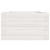Fioriera da Giardino Bianca 40x40x23 cm Legno Massello di Pino