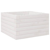 Fioriera da Giardino Bianca 40x40x23 cm Legno Massello di Pino
