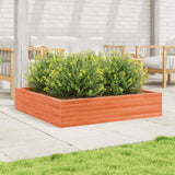 Fioriera Giardino Marrone Cera 110x110x23cm Legno Massello Pino