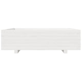 Fioriera da Giardino Bianca 90x90x26,5cm Legno Massello di Pino