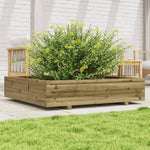 Fioriera da Giardino 110x110x26,5cm in Legno di Pino Impregnato