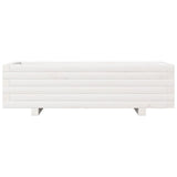 Fioriera da Giardino Bianca 90x40x26,5cm Legno Massello di Pino