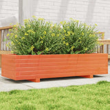 Fioriera Giardino Marrone Cera 110x40x26,5 cm in Legno di Pino