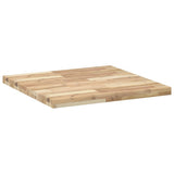 Piano Tavolo Quadrato 70x70x4 cm in Legno Massello di Acacia