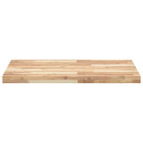 Piano Tavolo Rettangolare 80x60x4cm in Legno Massello di Acacia