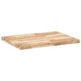 Piano Tavolo Rettangolare 80x60x4cm in Legno Massello di Acacia